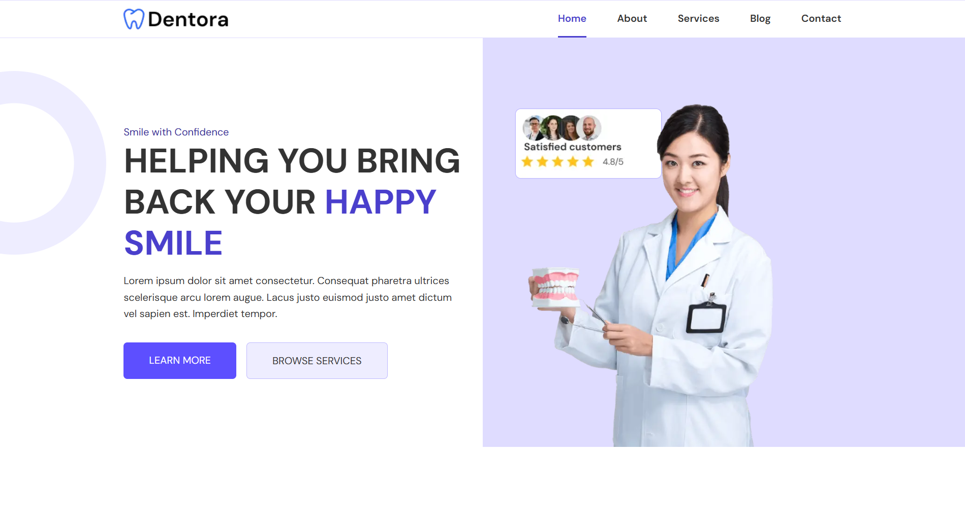 Diseño de página web de clínica dental