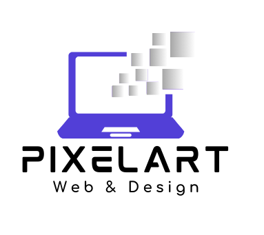 PixelArtWeb Logo Morado Oficial Letras Negras